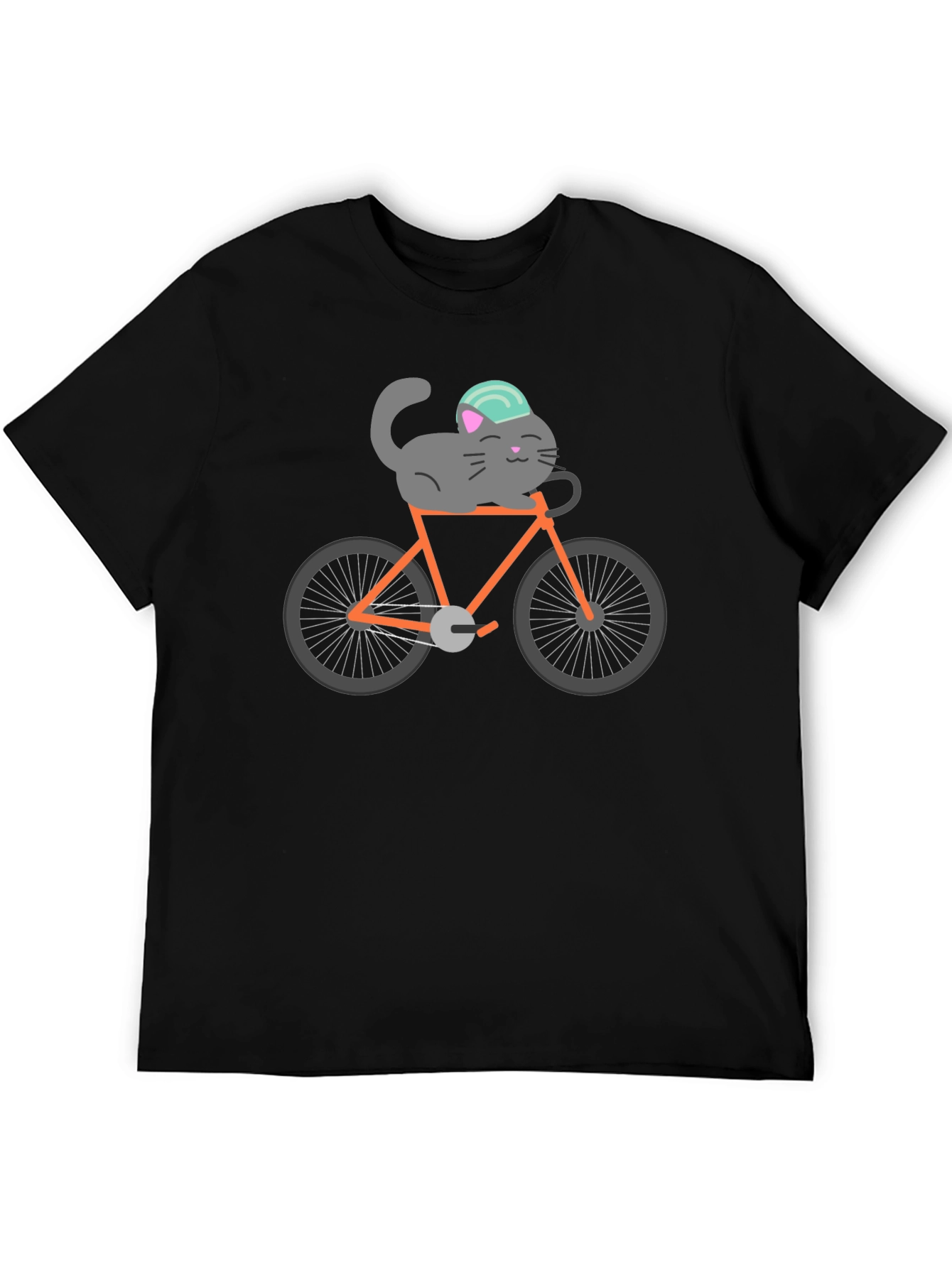 Cat on Bike Graphic Tee