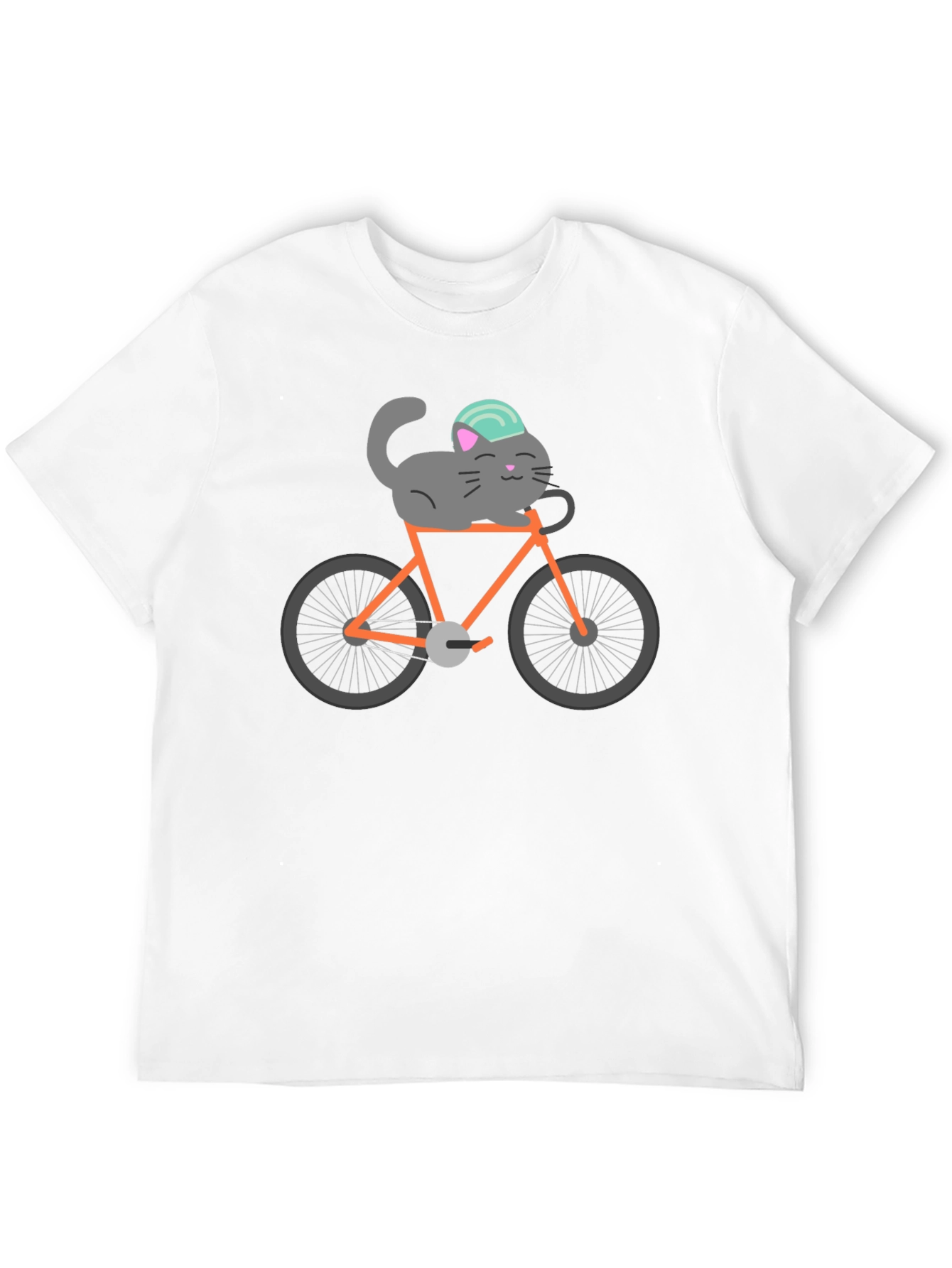 Cat on Bike Graphic Tee