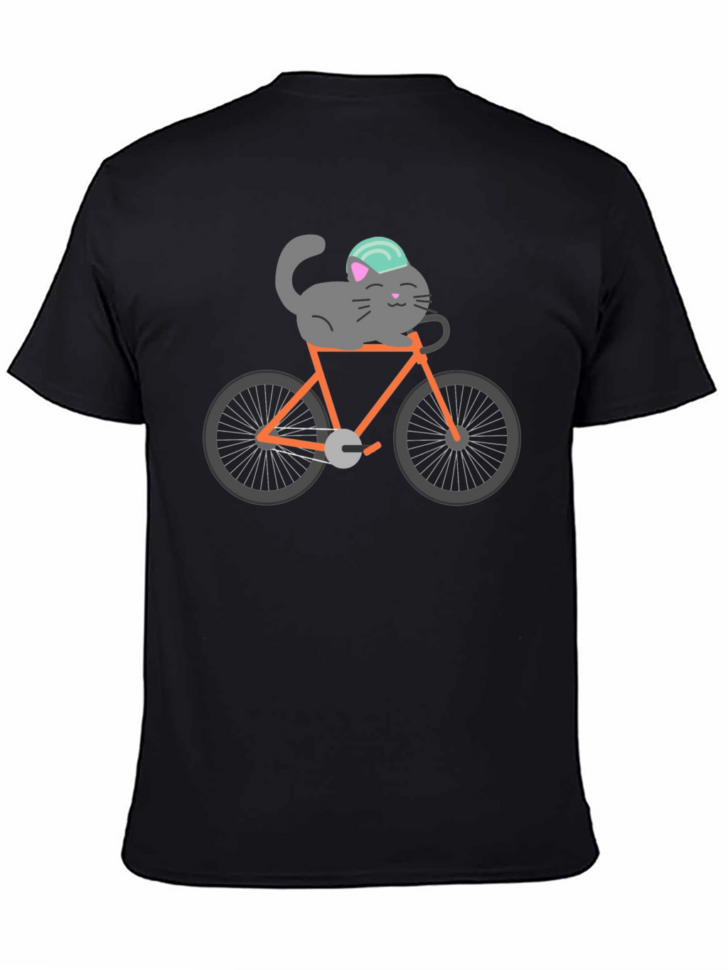 Cat on Bike Graphic Tee