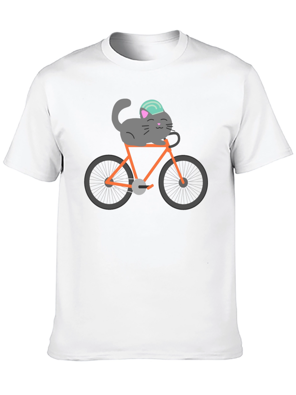 Cat on Bike Graphic Tee