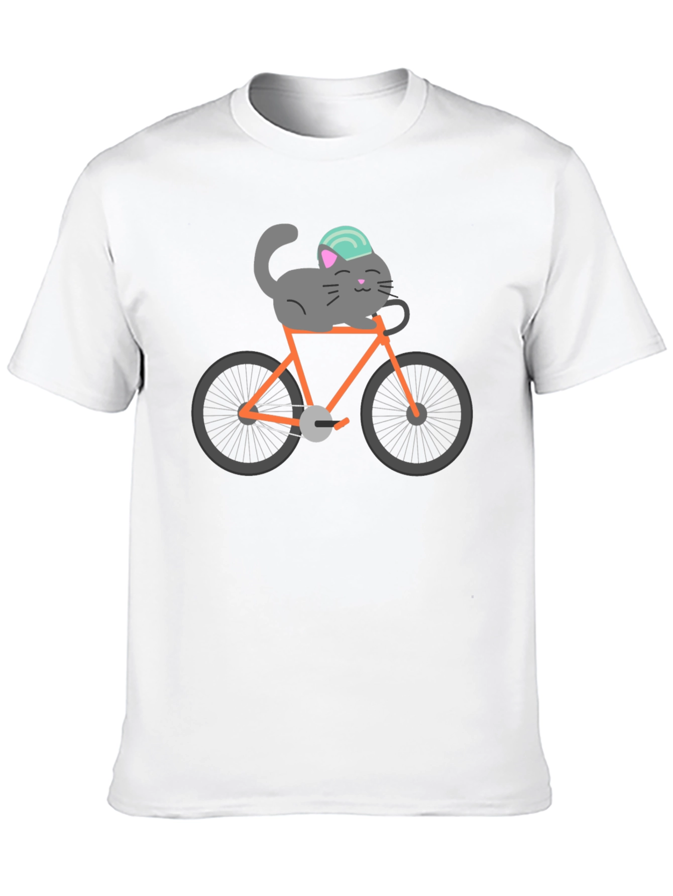 Cat on Bike Graphic Tee
