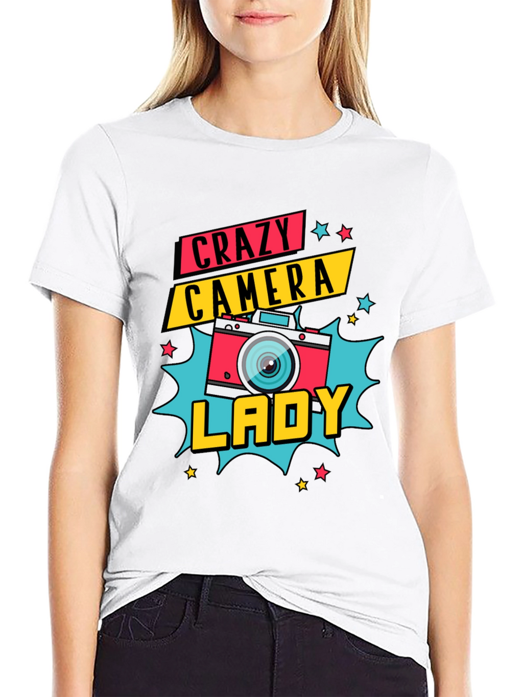 Crazy Camera Lady Graphic Tee - Photographer Gift