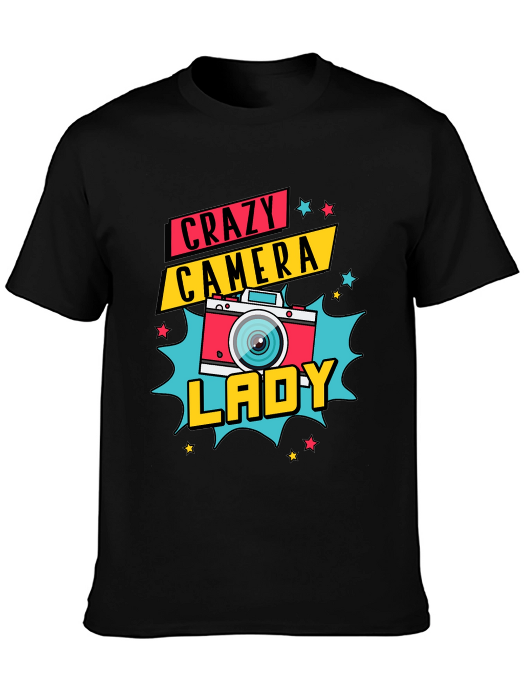 Crazy Camera Lady Graphic Tee - Photographer Gift