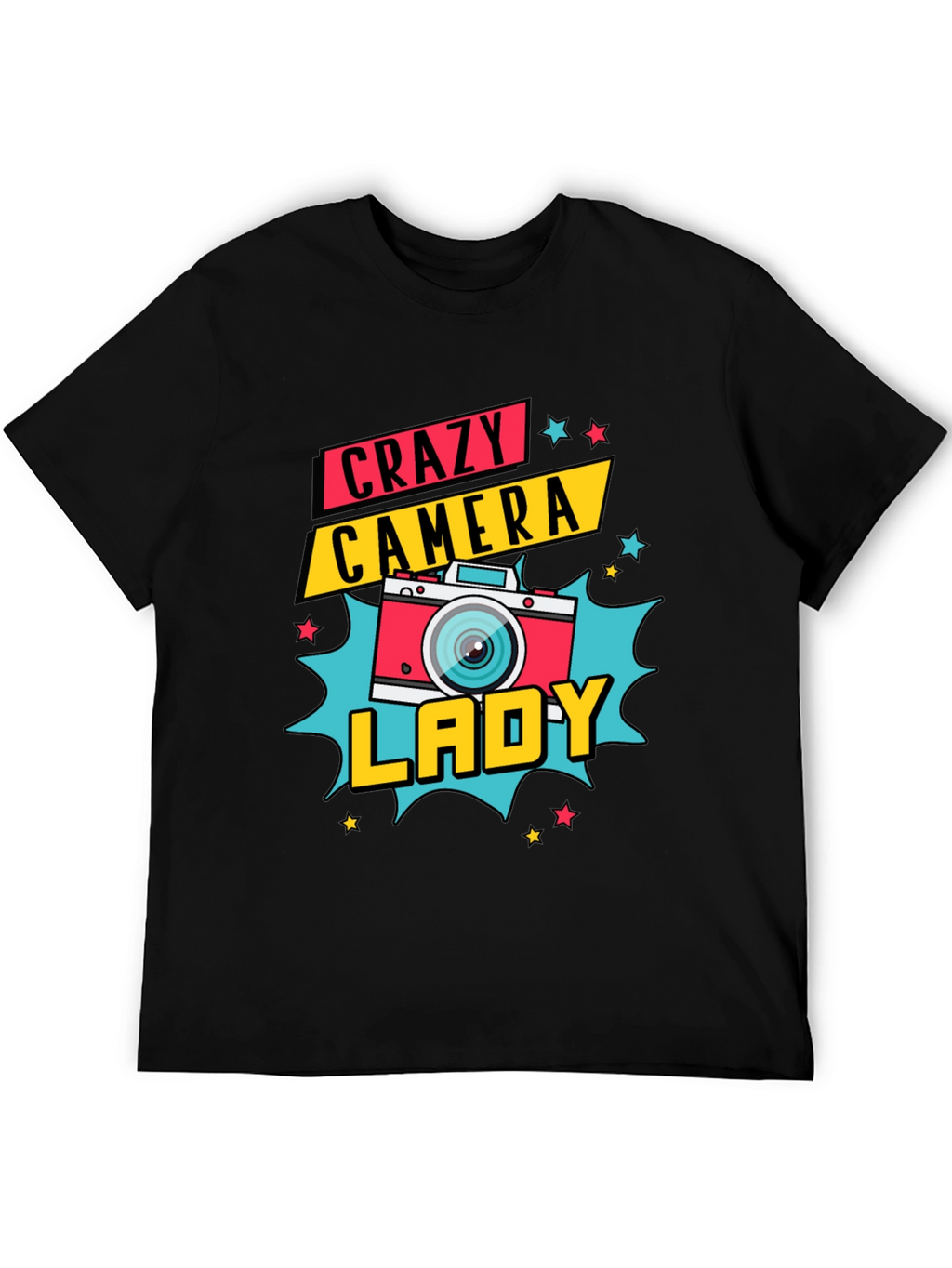 Crazy Camera Lady Graphic Tee - Photographer Gift