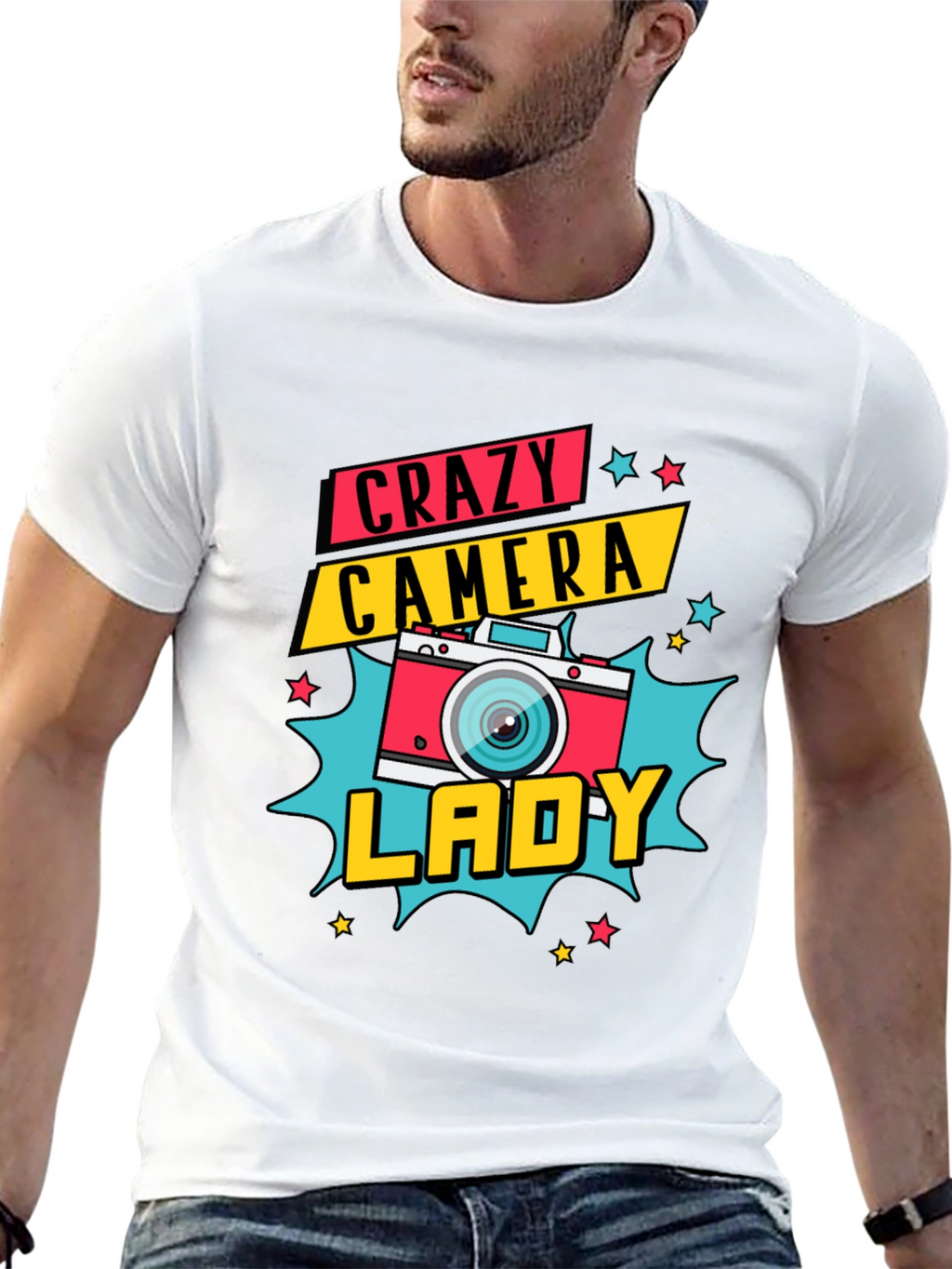 Crazy Camera Lady Graphic Tee - Photographer Gift