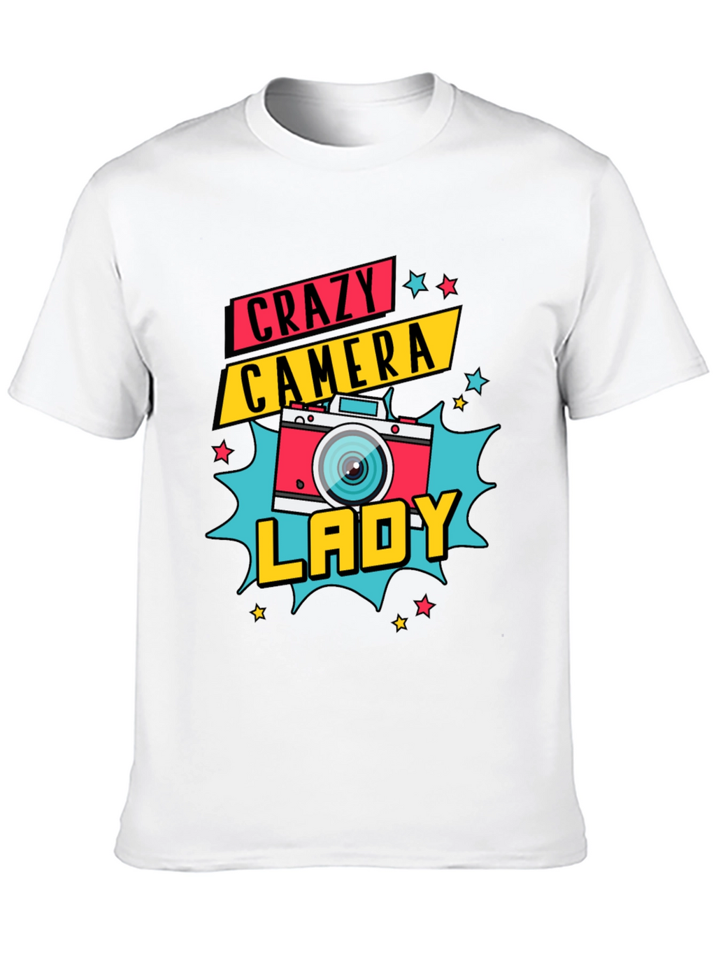 Crazy Camera Lady Graphic Tee - Photographer Gift