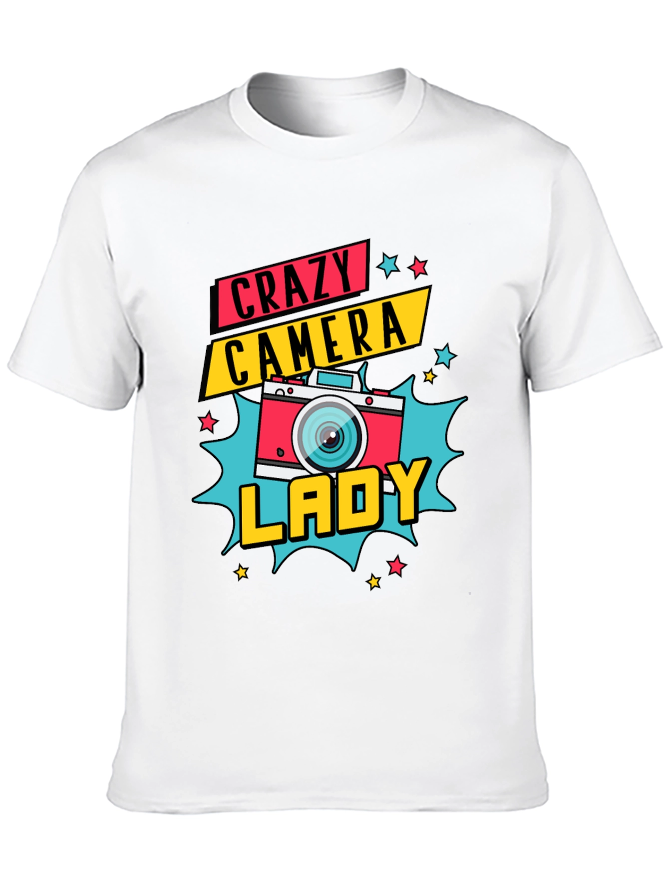 Crazy Camera Lady Graphic Tee - Photographer Gift