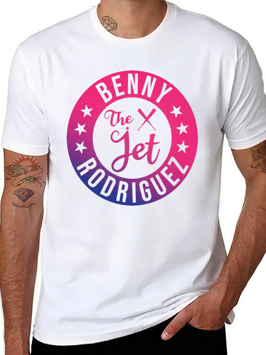 Benny The Jet Rodriguez Gradient Graphic T-Shirt