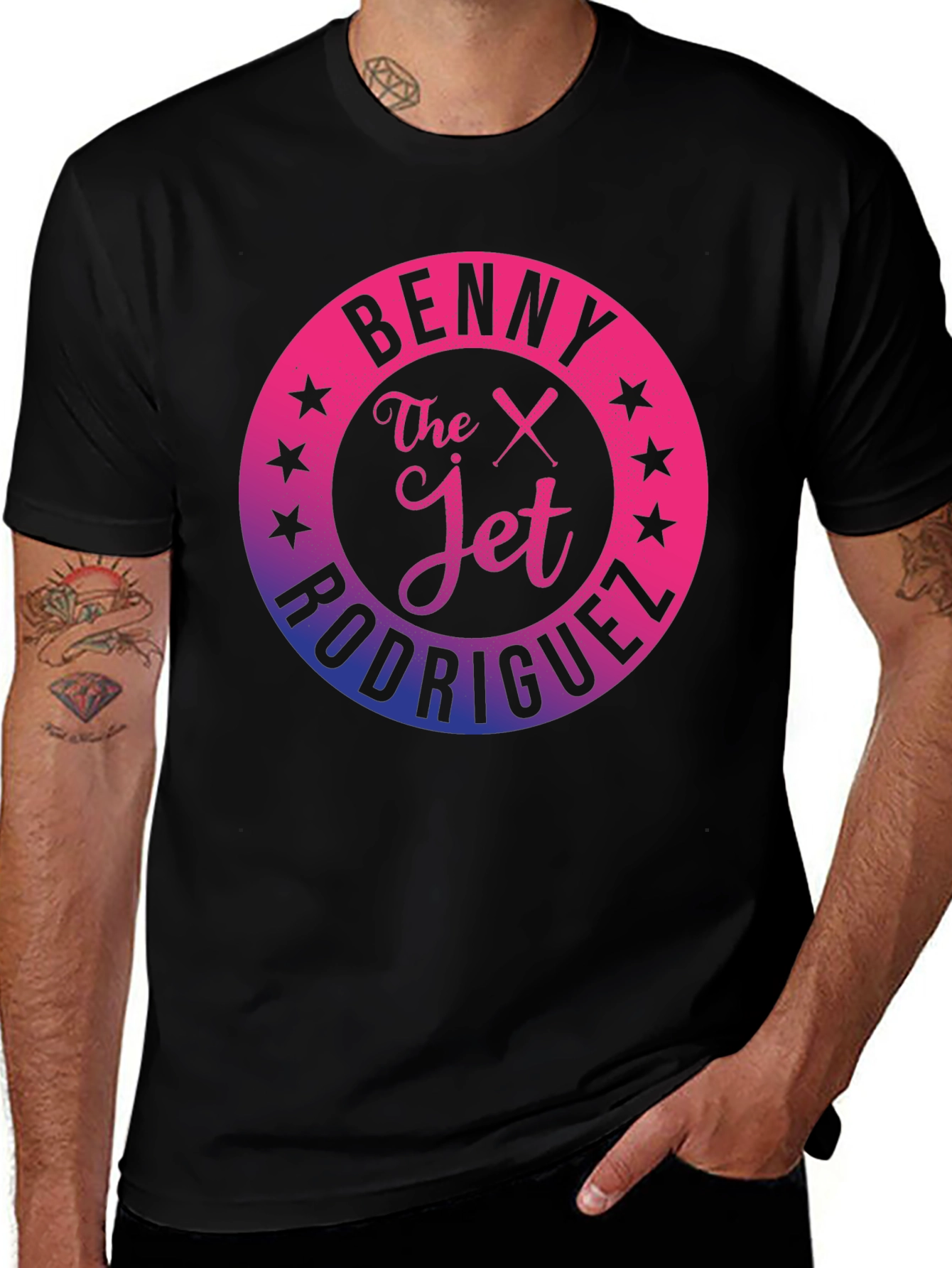 Benny The Jet Rodriguez Gradient Graphic T-Shirt