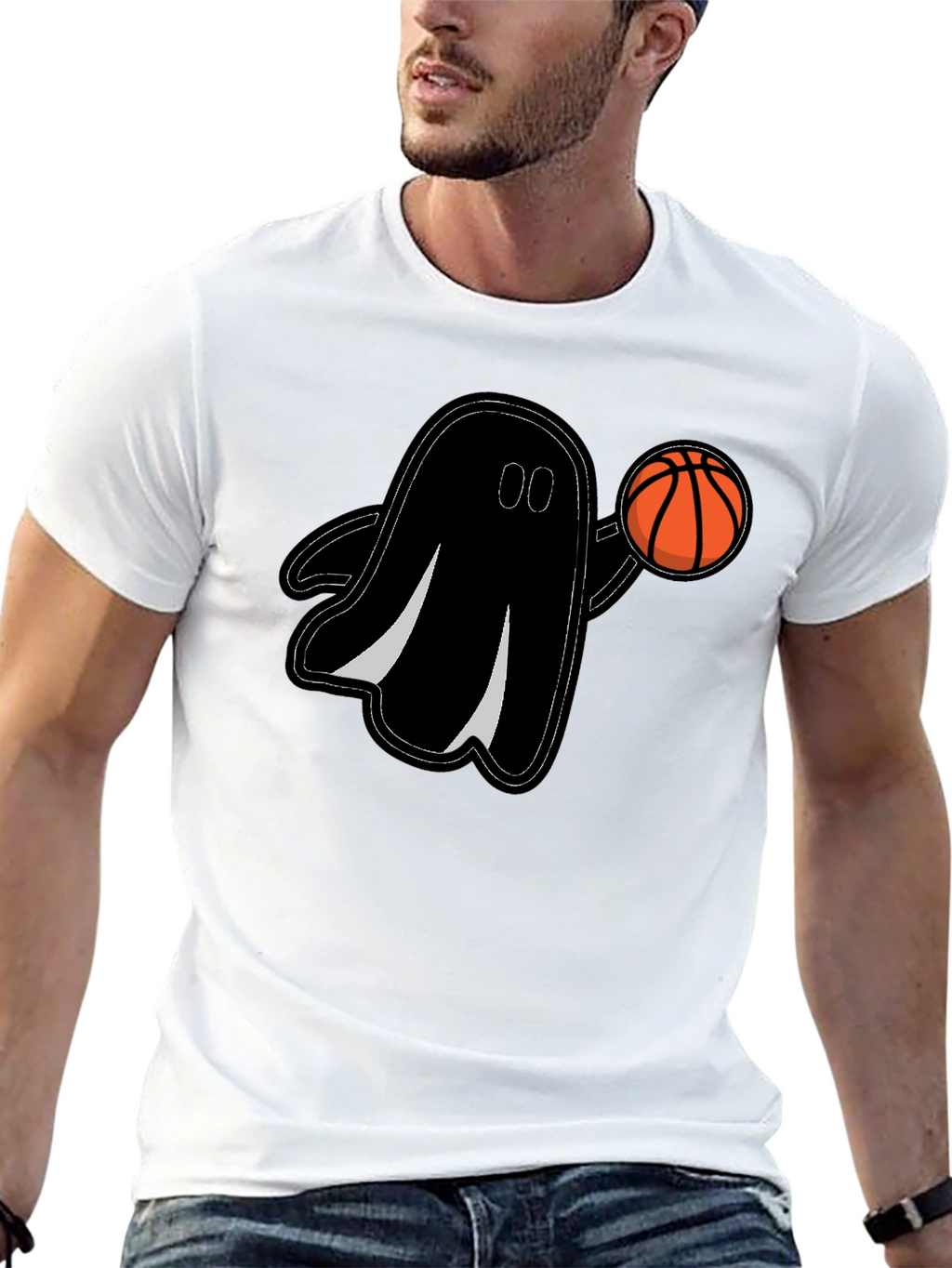 Ghost Basketball Graphic T-Shirt