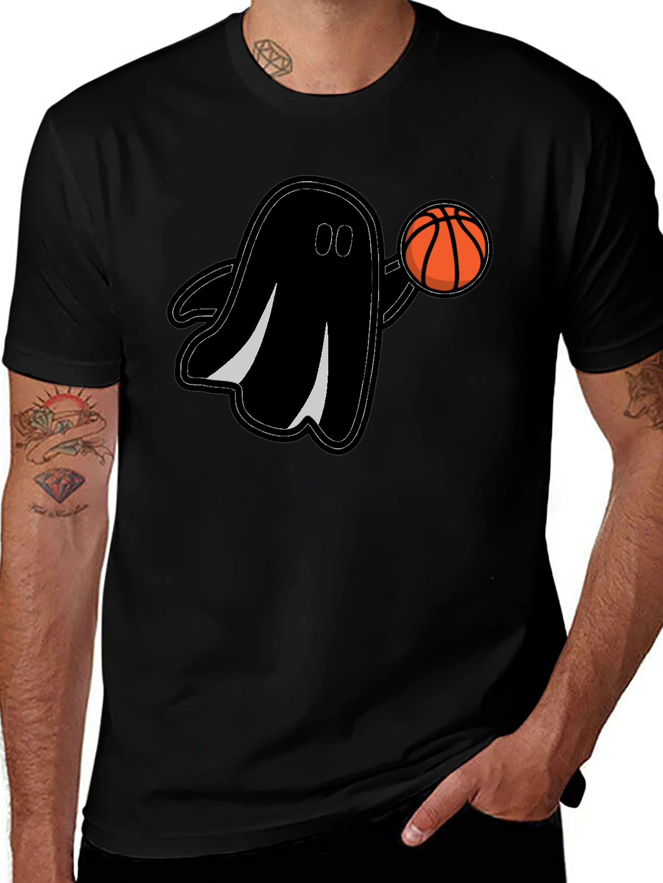 Ghost Basketball Graphic T-Shirt