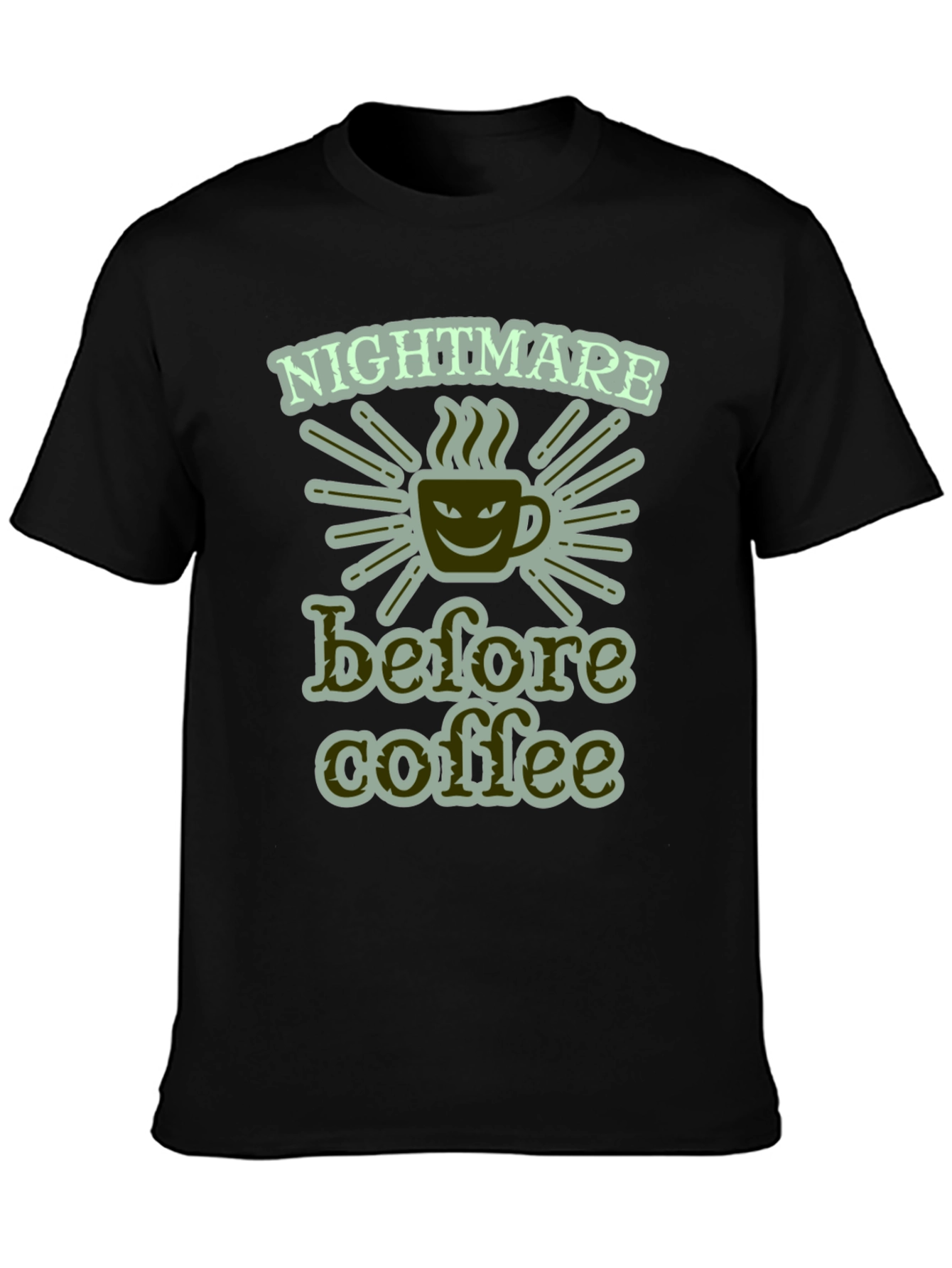Nightmare Before Coffee Graphic Tee - Funny Slogan Shirt