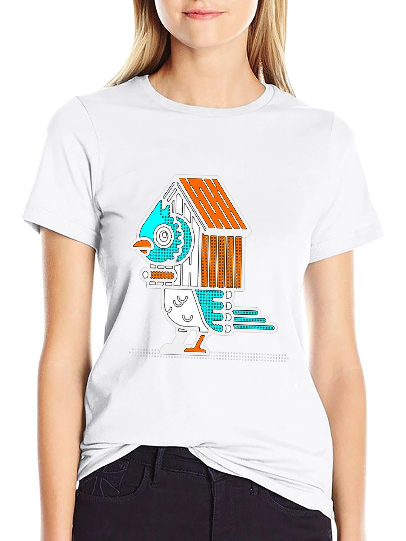 Birdhouse Bird Graphic Tee - Quirky & Unique