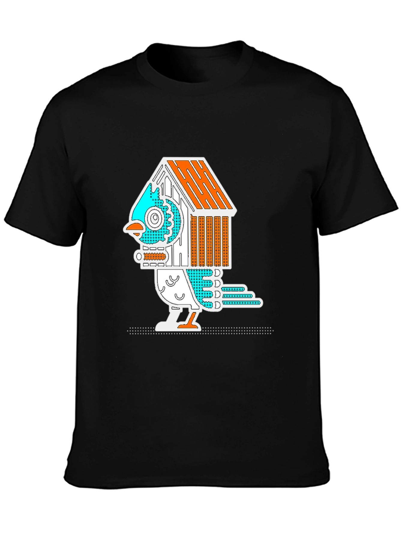 Birdhouse Bird Graphic Tee - Quirky & Unique