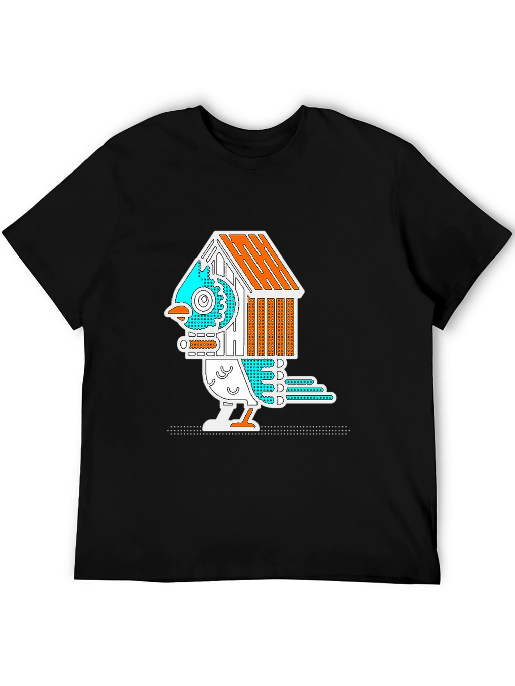 Birdhouse Bird Graphic Tee - Quirky & Unique