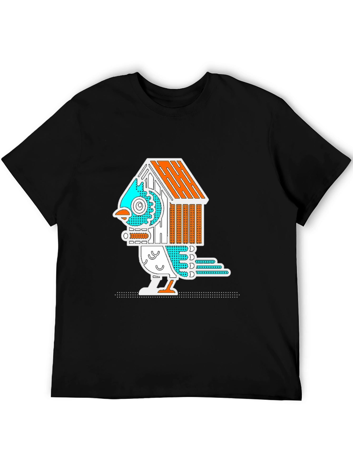 Birdhouse Bird Graphic Tee - Quirky & Unique