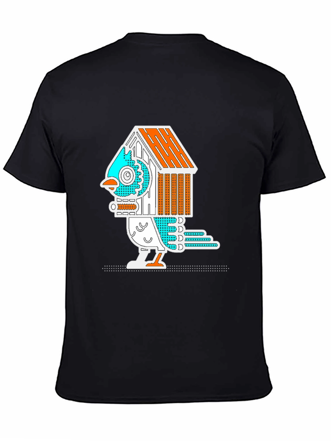 Birdhouse Bird Graphic Tee - Quirky & Unique