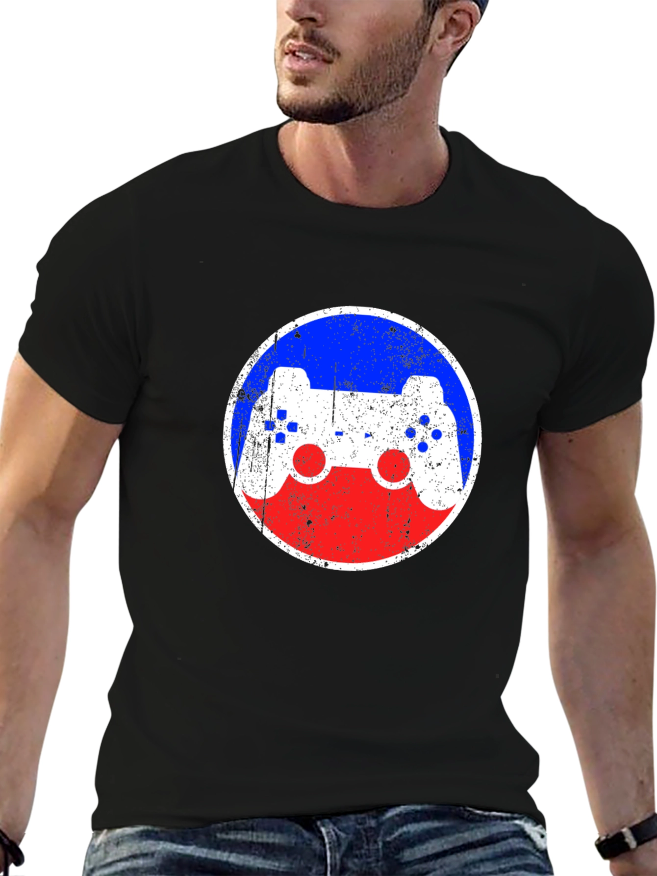 Retro Gamer T-Shirt - Distressed Controller Design