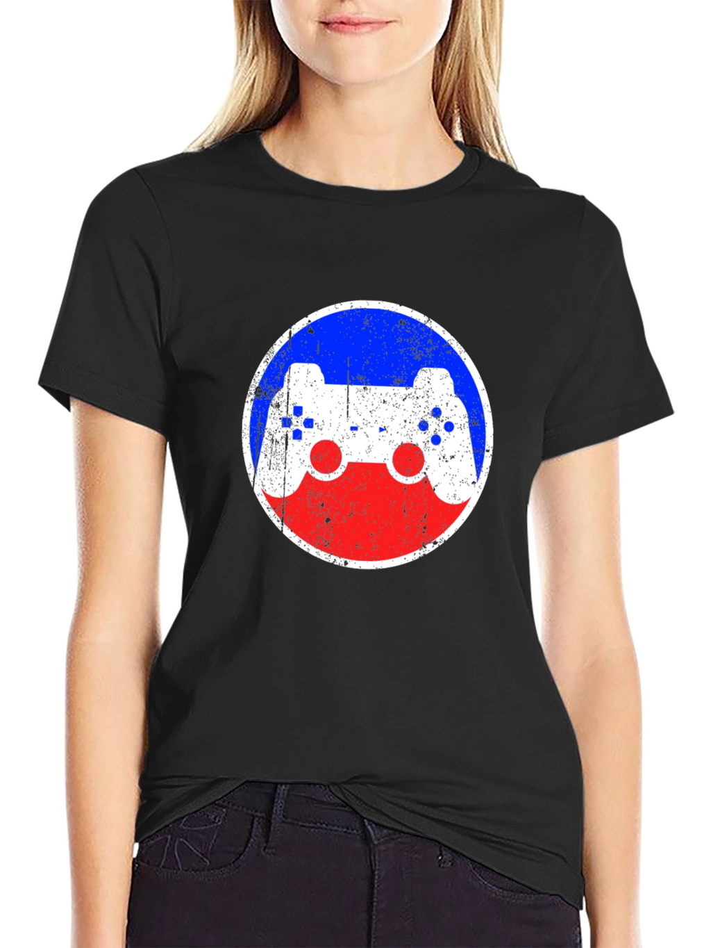 Retro Gamer T-Shirt - Distressed Controller Design