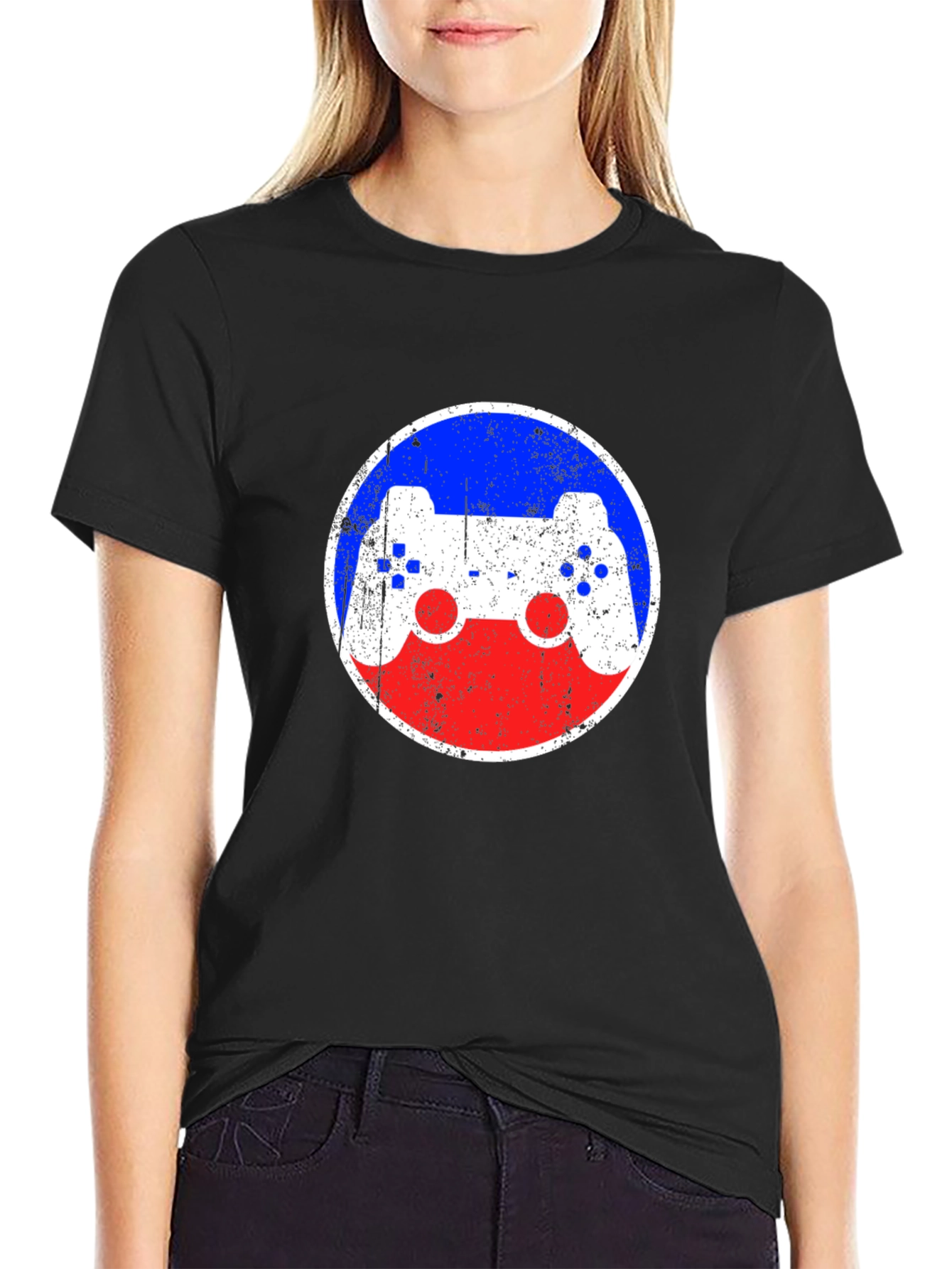 Retro Gamer T-Shirt - Distressed Controller Design