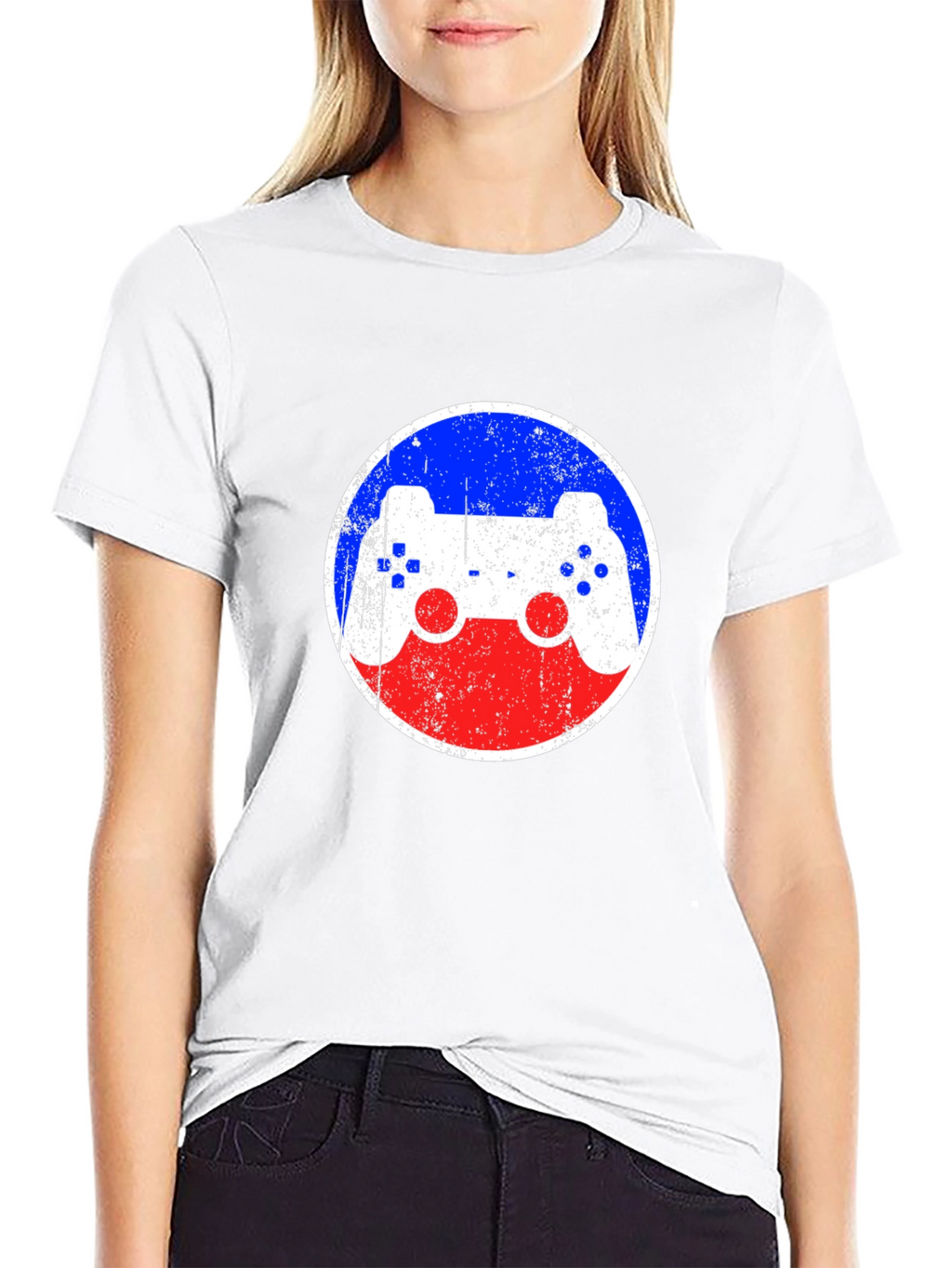 Retro Gamer T-Shirt - Distressed Controller Design