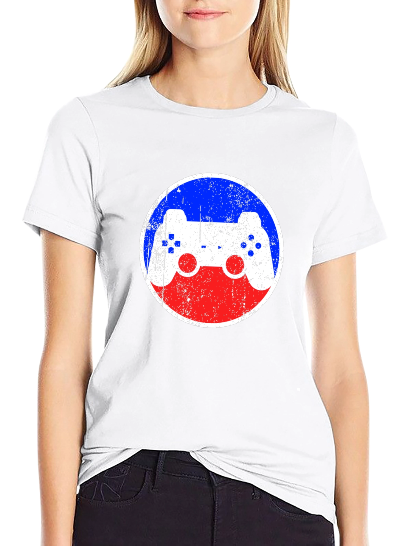 Retro Gamer T-Shirt - Distressed Controller Design