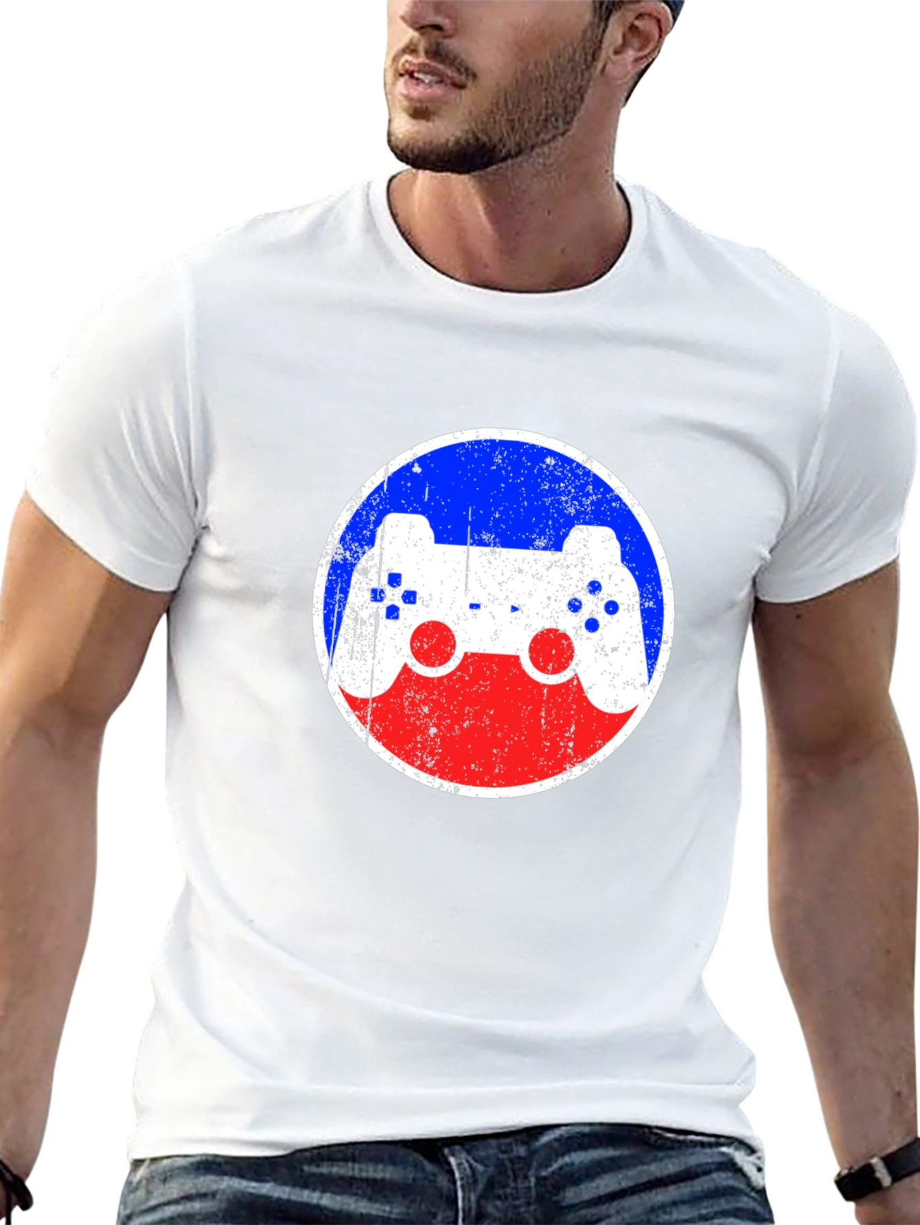 Retro Gamer T-Shirt - Distressed Controller Design