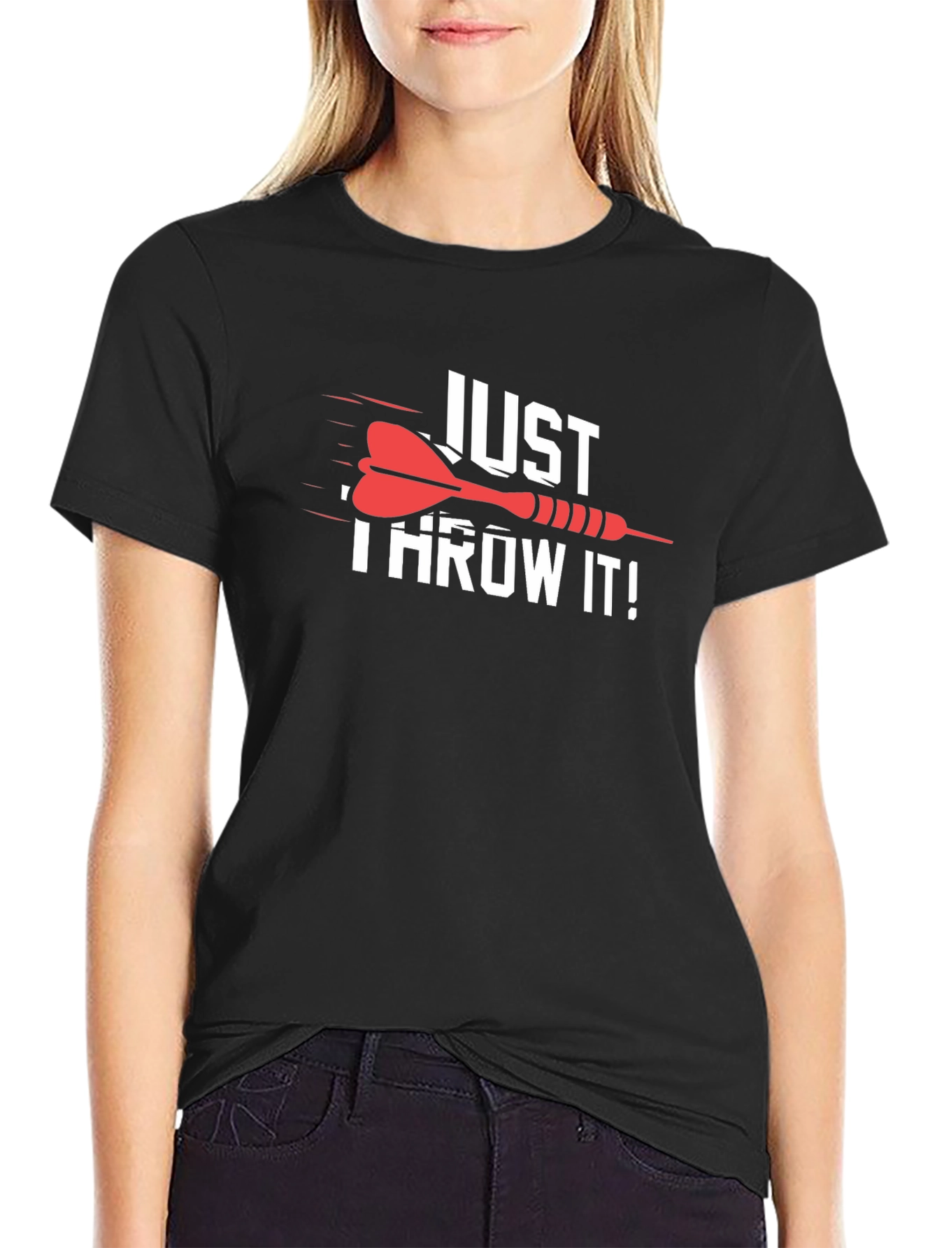 Just Throw It! Dart Graphic T-Shirt