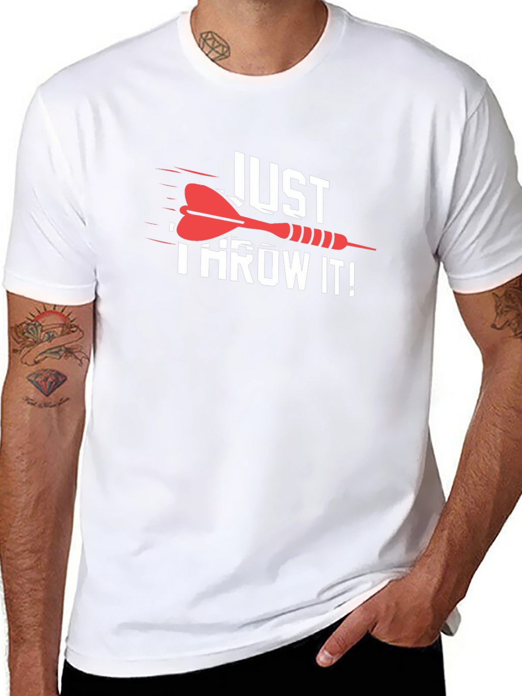 Just Throw It! Dart Graphic T-Shirt