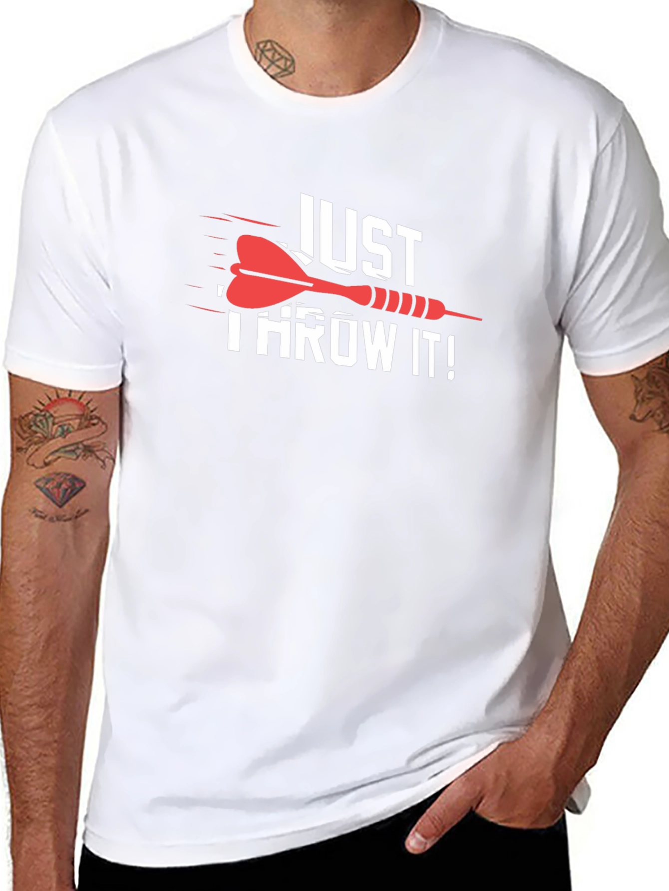 Just Throw It! Dart Graphic T-Shirt