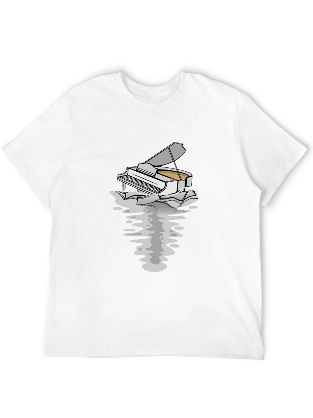 Piano Reflection Graphic Tee - Unique Musician T-Shirt