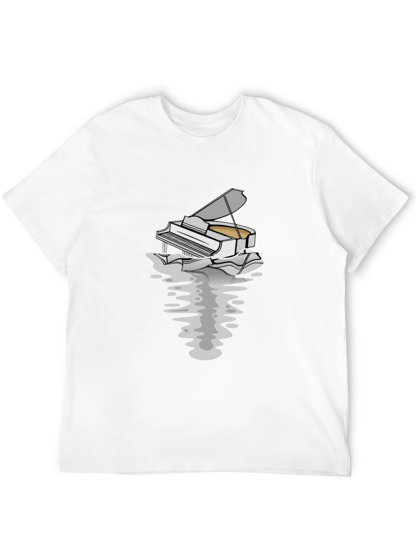 Piano Reflection Graphic Tee - Unique Musician T-Shirt