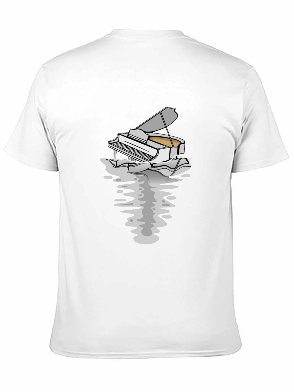 Piano Reflection Graphic Tee - Unique Musician T-Shirt