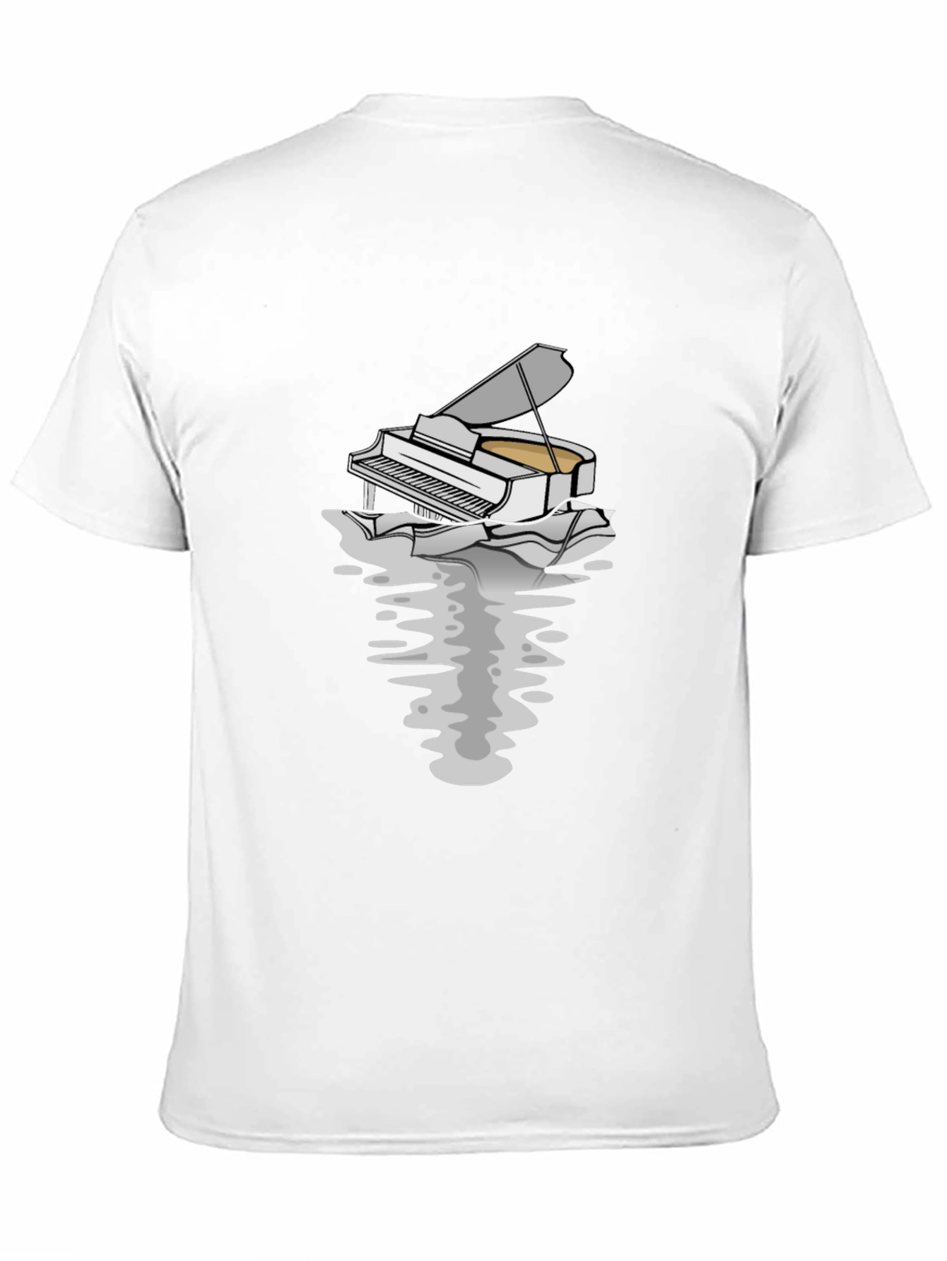 Piano Reflection Graphic Tee - Unique Musician T-Shirt