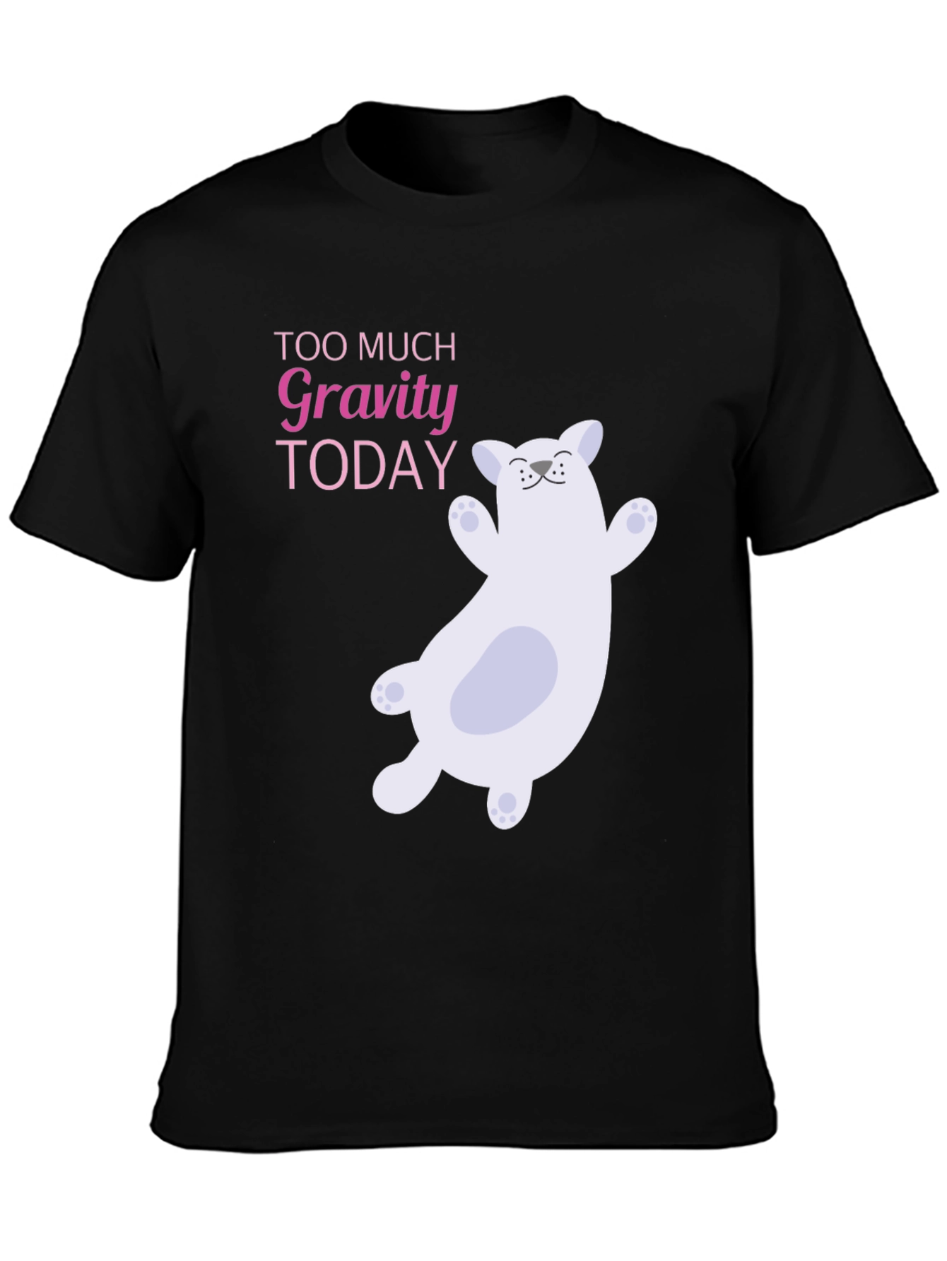 Gravity Cat Black T-Shirt