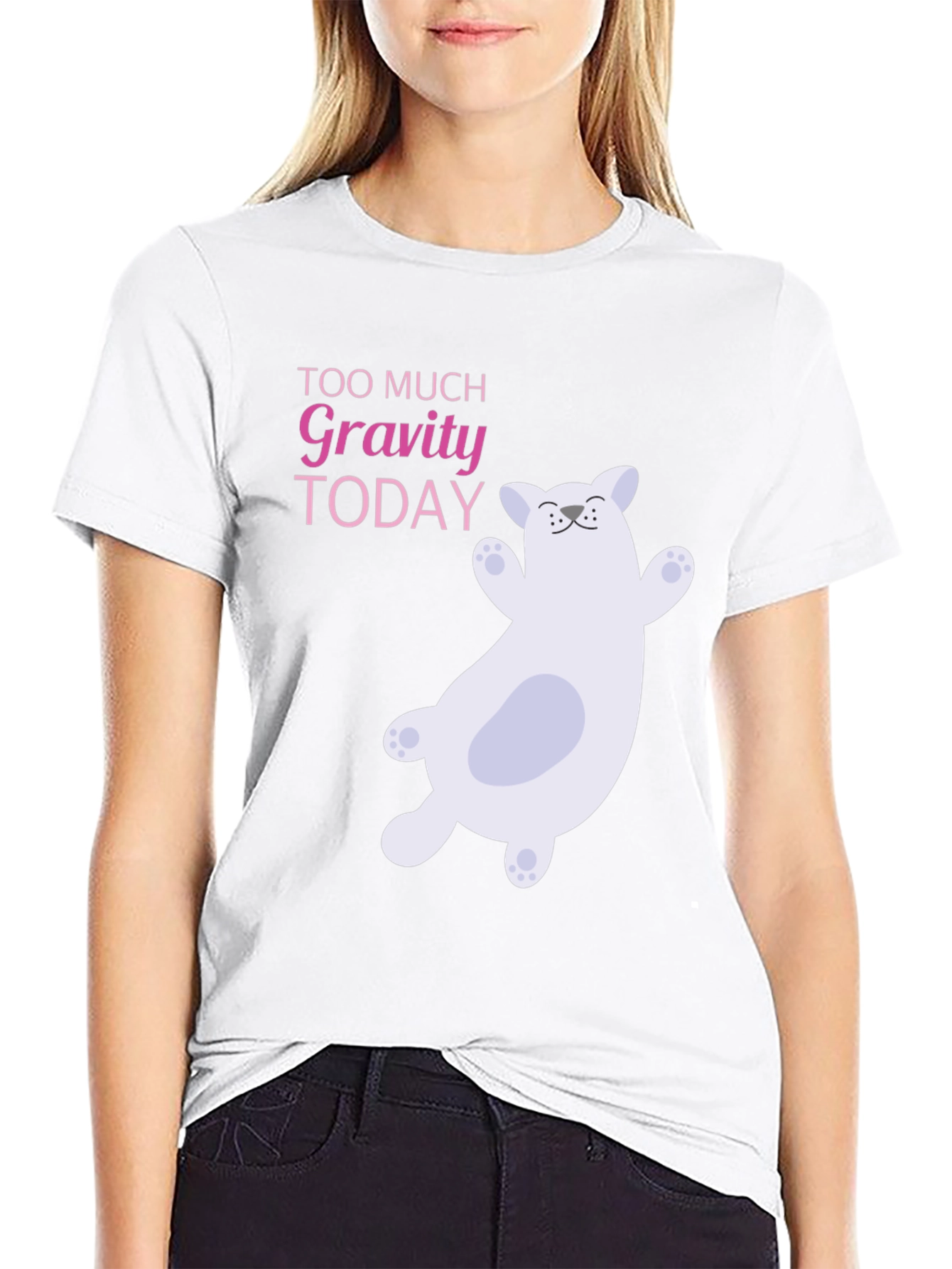 Gravity Cat Black T-Shirt