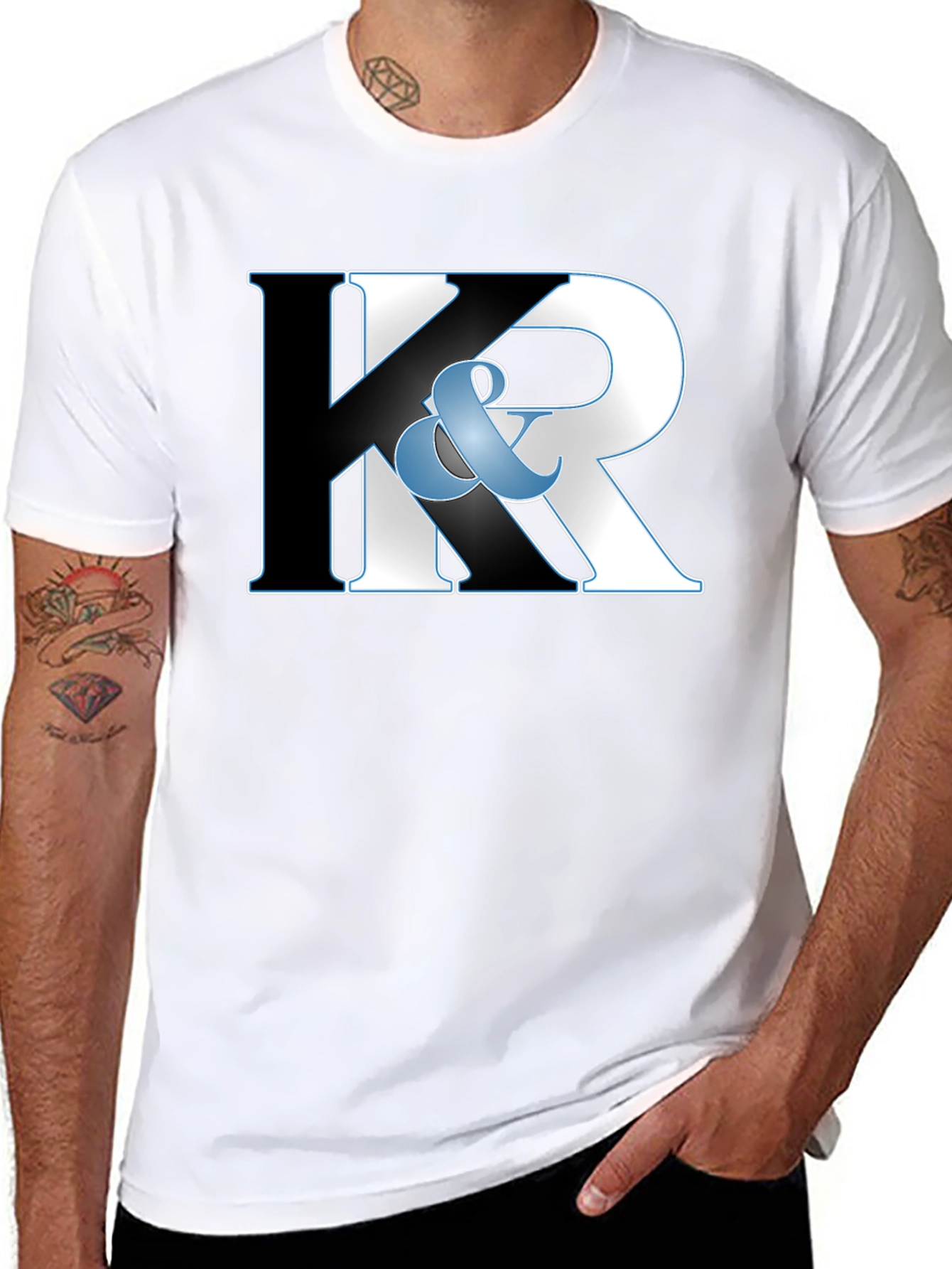 K & R Black Graphic T-Shirt