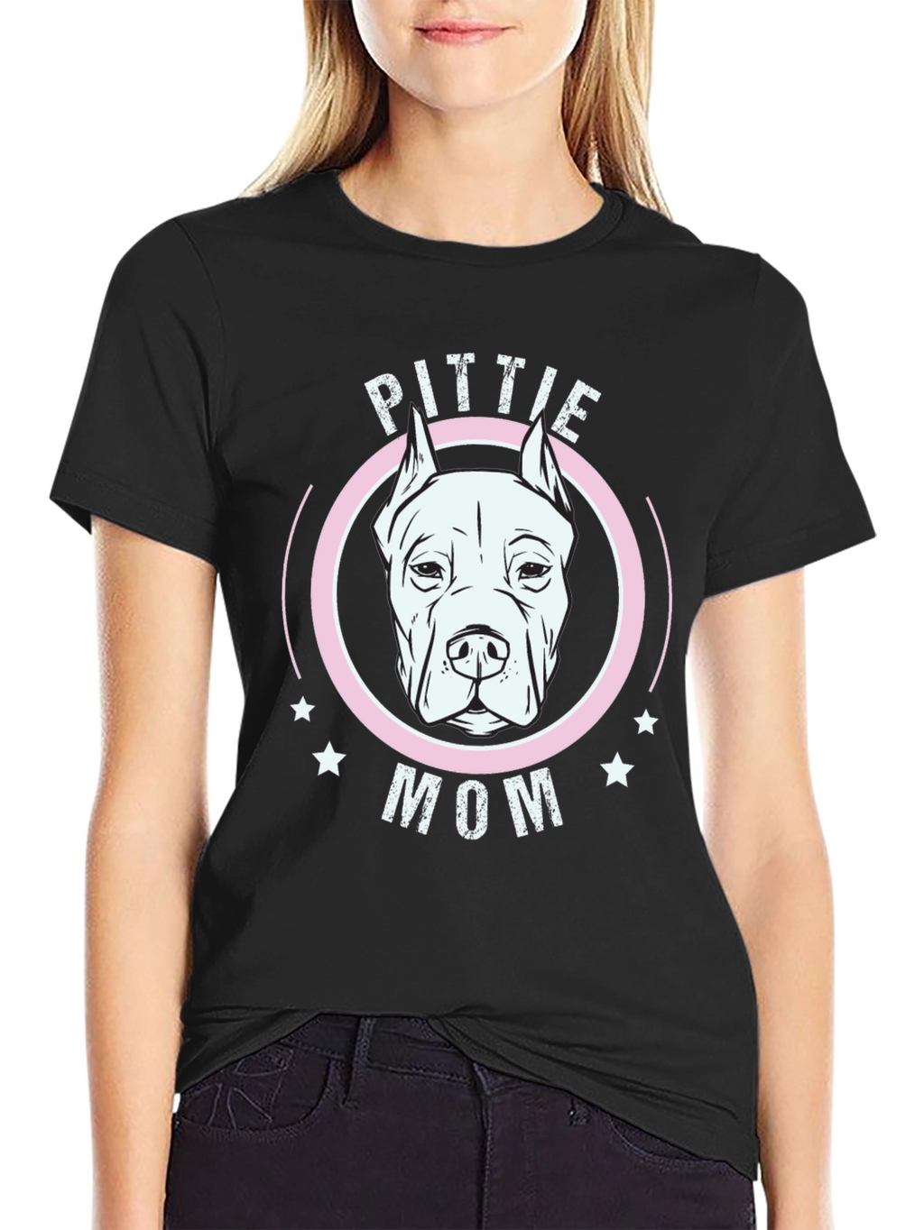 Pittie Mom Graphic T-Shirt - Dog Lover Tee