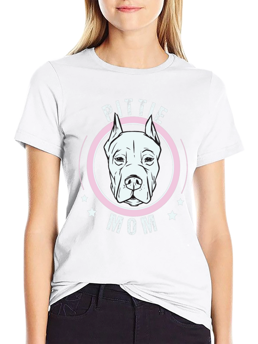 Pittie Mom Graphic T-Shirt - Dog Lover Tee