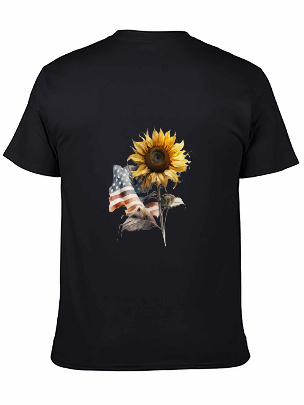 Sunflower USA Flag Graphic Tee