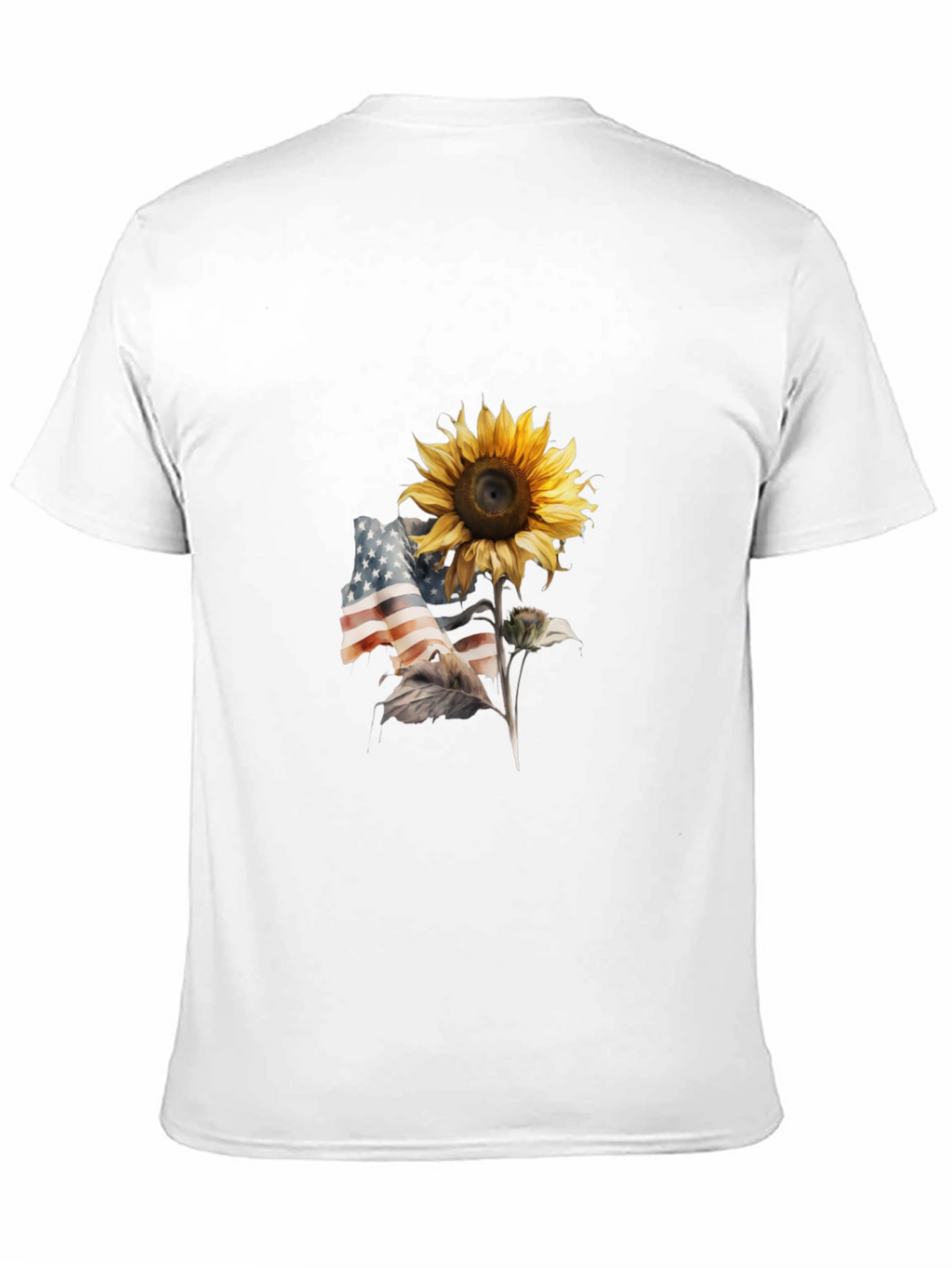 Sunflower USA Flag Graphic Tee