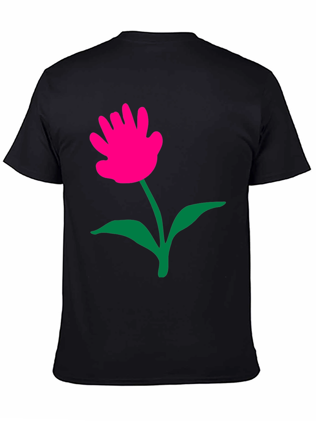 Funky Flower Graphic Tee - Black