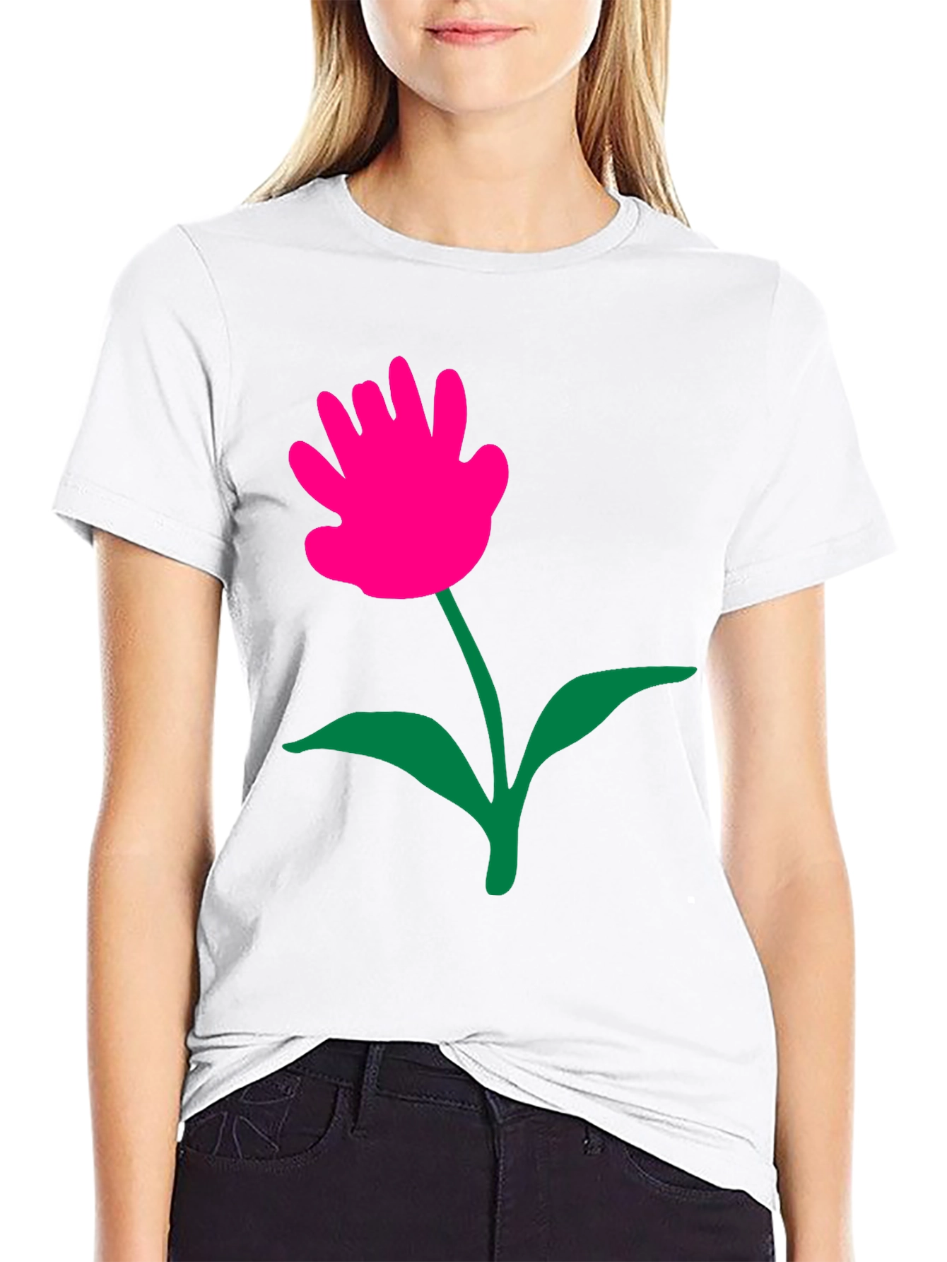 Funky Flower Graphic Tee - Black