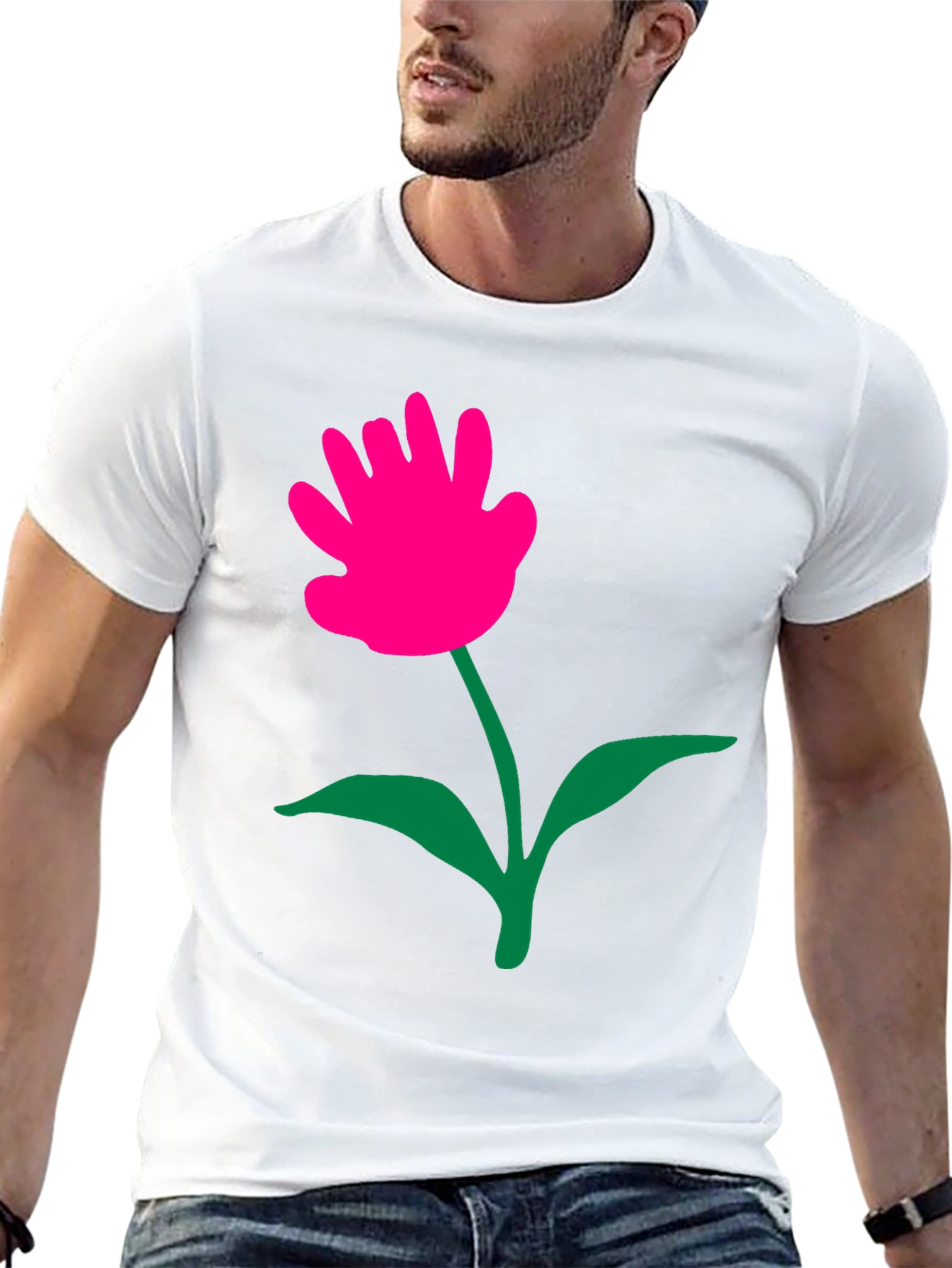Funky Flower Graphic Tee - Black