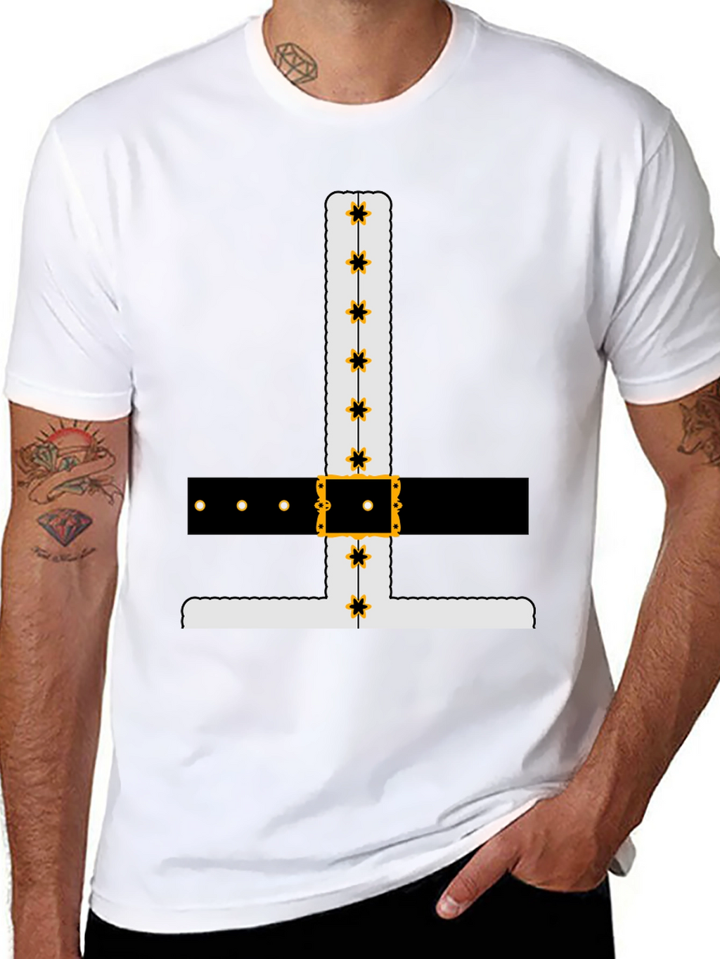 Novelty Santa Suit Graphic Tee