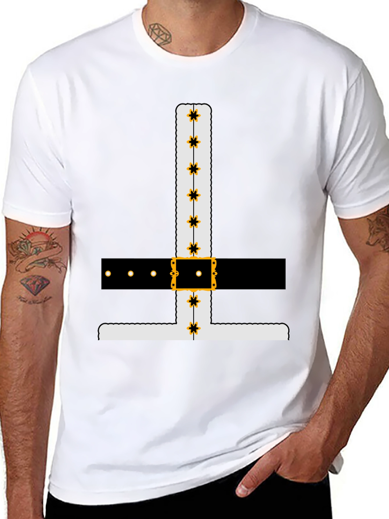 Novelty Santa Suit Graphic Tee