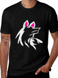 Wolf Graphic Black T-Shirt - Unique Design