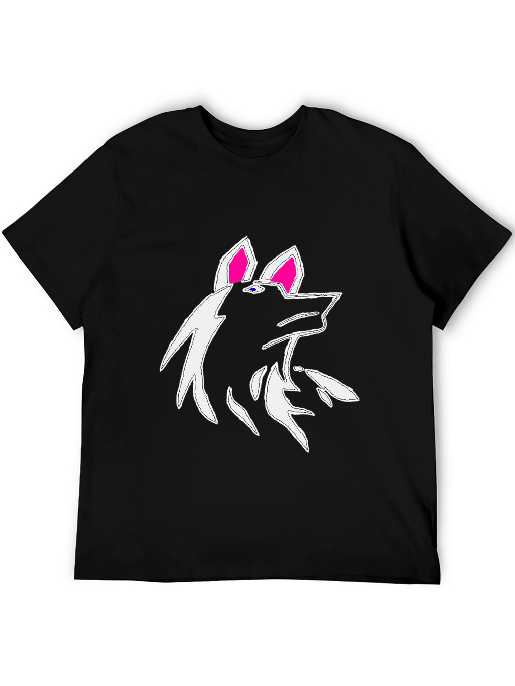 Wolf Graphic Black T-Shirt - Unique Design