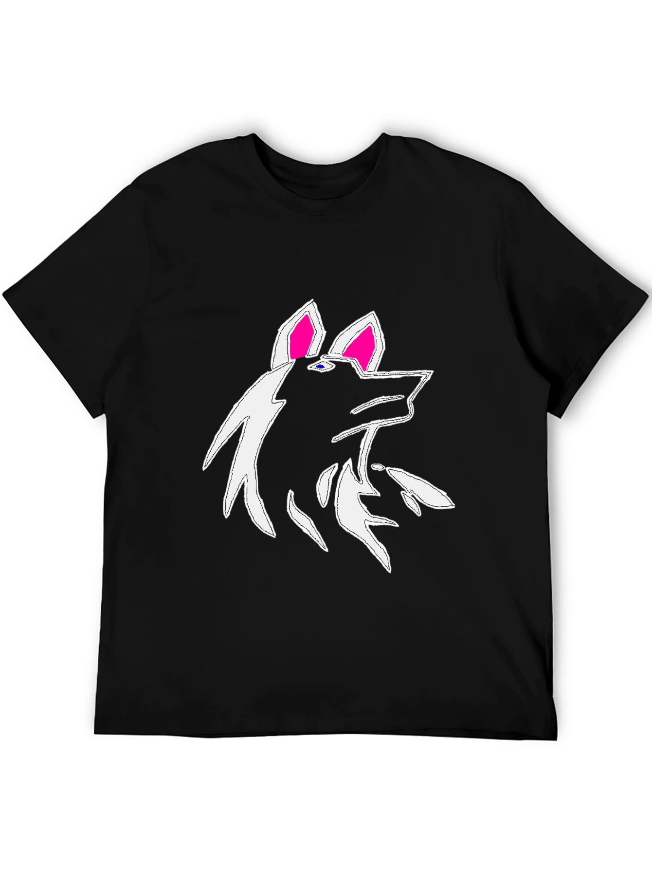 Wolf Graphic Black T-Shirt - Unique Design