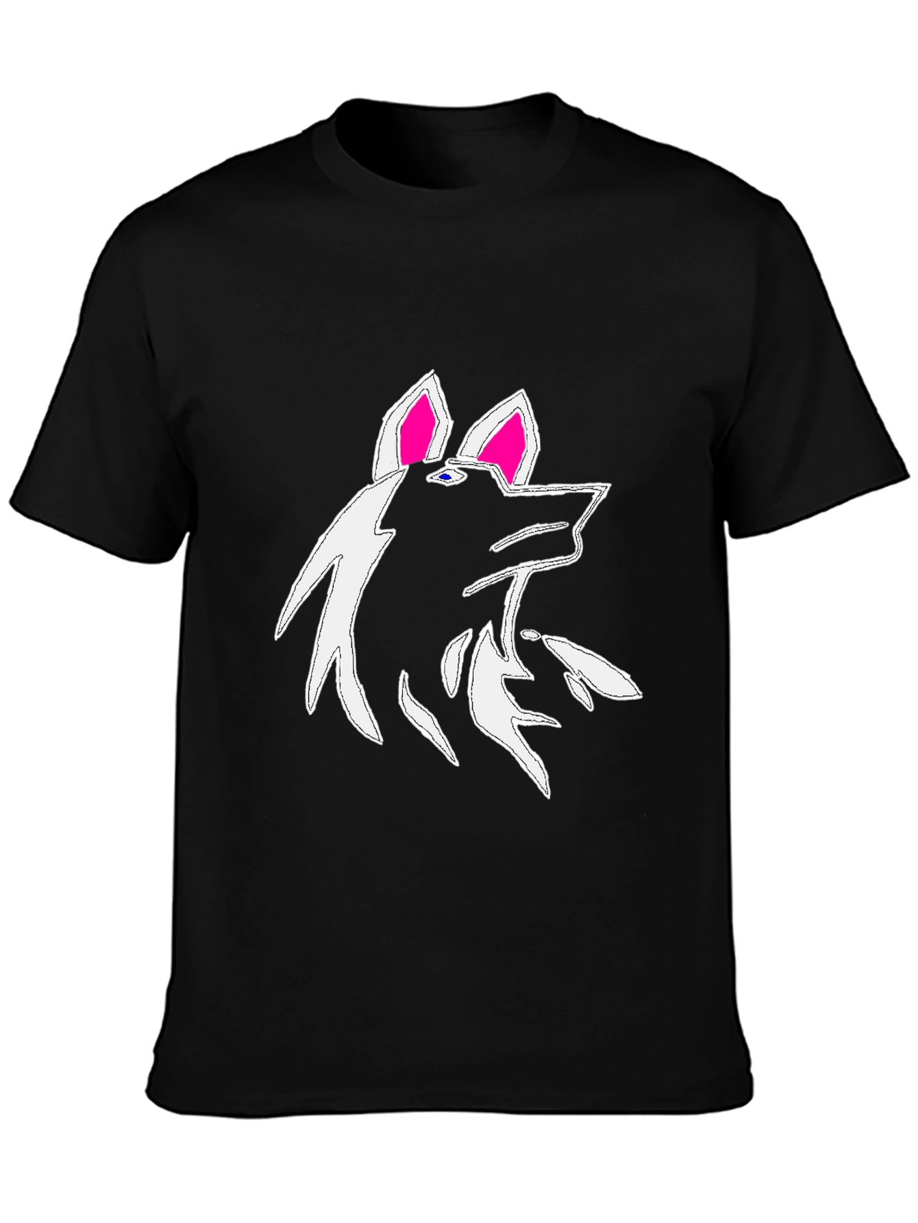 Wolf Graphic Black T-Shirt - Unique Design